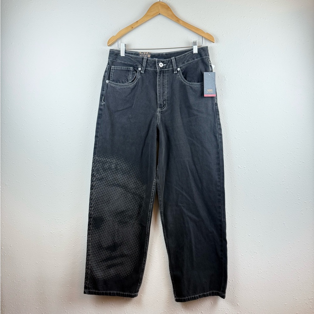 Vans Sirelle Graphic Grey Washed Women’s Baggy Jeans Size 29 NWT